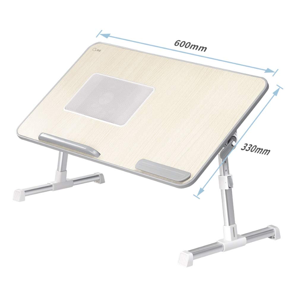 Tavolo da Campeggio Pieghevole Tavolo da tavola for laptop del tavolo pieghevole con gambe pieghevoli, vassoio for la colazione del letto di legno, scrivania del computer portatile della compressa del