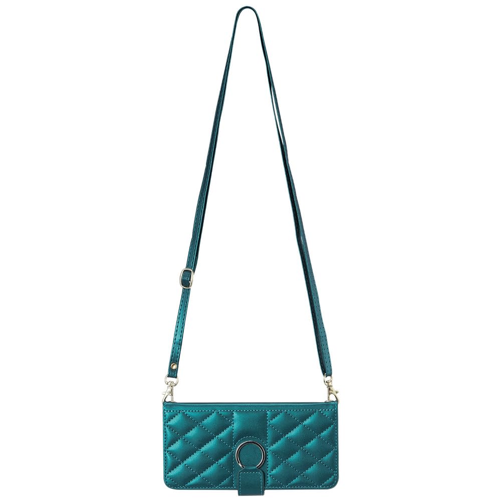 Skórzane etui crossbody do Google Pixel 10ProXL/10 Pro / 10, długi pasek na ramię, portfel, odporne na upadek, stylowa, stojąca obudowa, zielone, 10 Pro