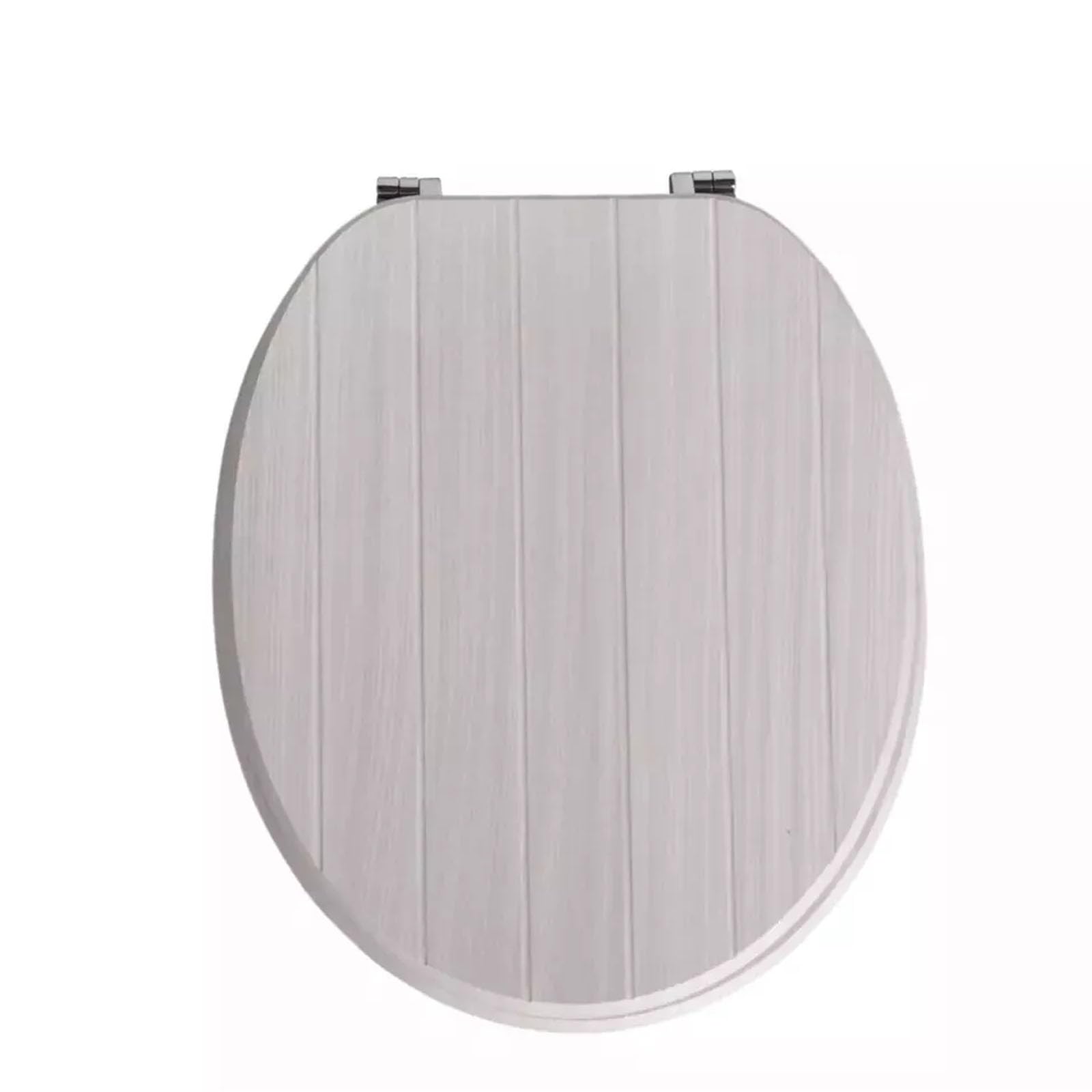 18" Universal MDF WC Toilet Seat, Easy Fit with Strong Zinc Alloy Hinges, Smooth Wipe Surface