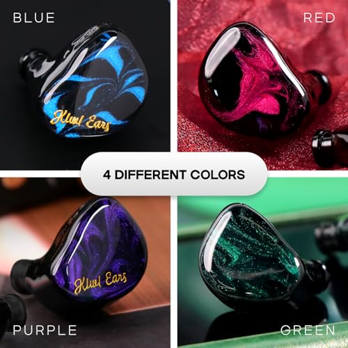 Image of Linsoul Kiwi Ears Cadenza 10mm Beryllium Dynamic Driver IEM 3D Printed with Detachable Interchangeable Plug 0.78 2pin 3.5mm IEM Cable for Musician Audiophile (Red)