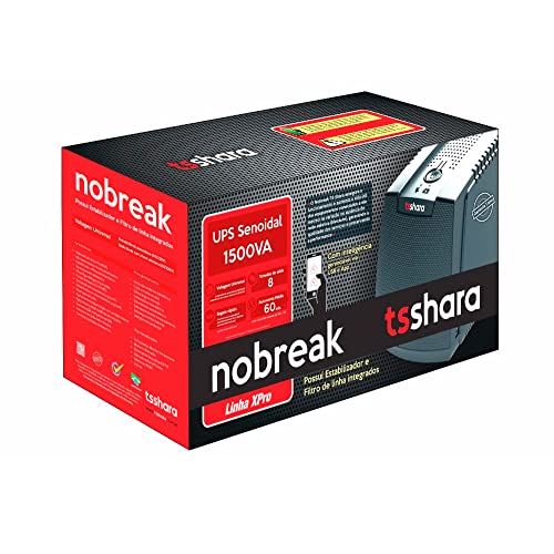 Nobreak TS SHARA UPS Senoidal XPro Universal 1500VA E. Bivolt S.115/220V Chave Bat. 2x7Ah C/ENG USB 8T glide