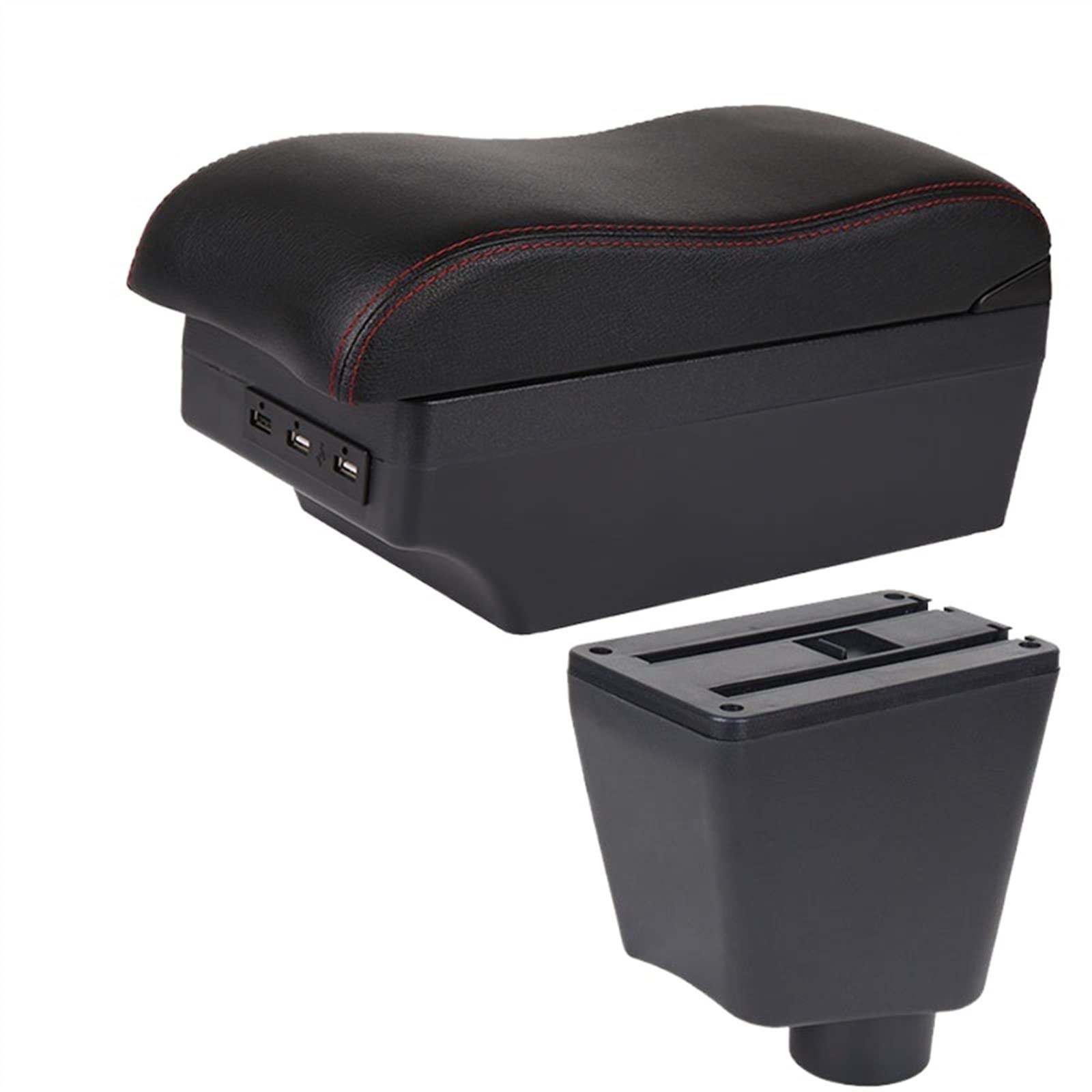 For Renault For Clio 3 4 Car Armrest Car Armrest Box Car Accessories Storage Box Holder Ashtray Curved Surface(A1 7USB)