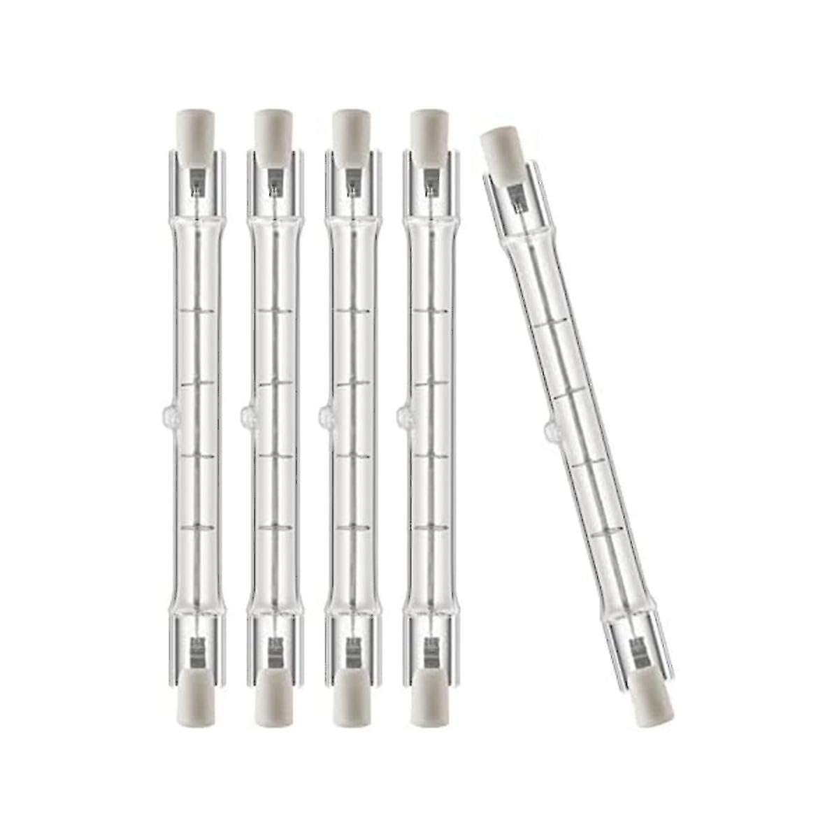 Swan Lightbulbs Linear Halogen Floodlight Bulbs, 240V, 230W, R7S 119mm, Dimmable, Clear, Pack of 5