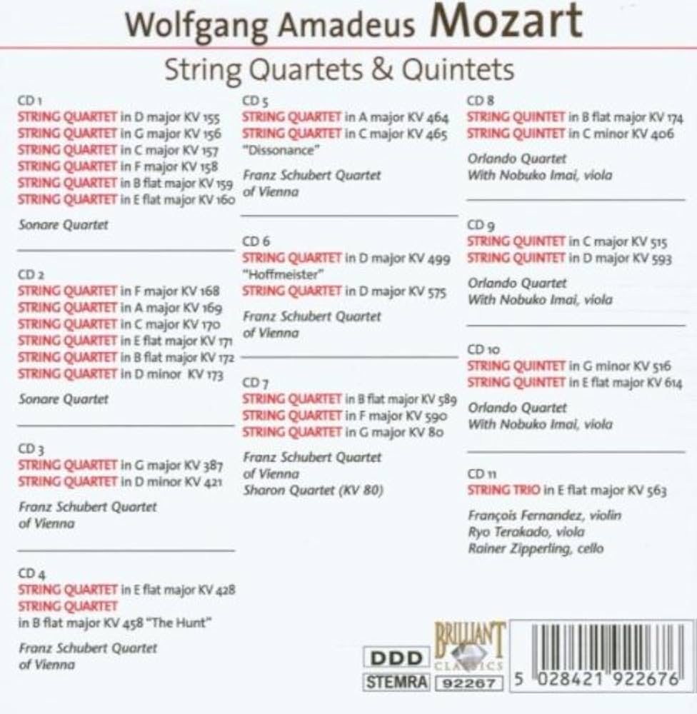 MOZART,WOLFGANG - Mozart: String Quartets & Quintets