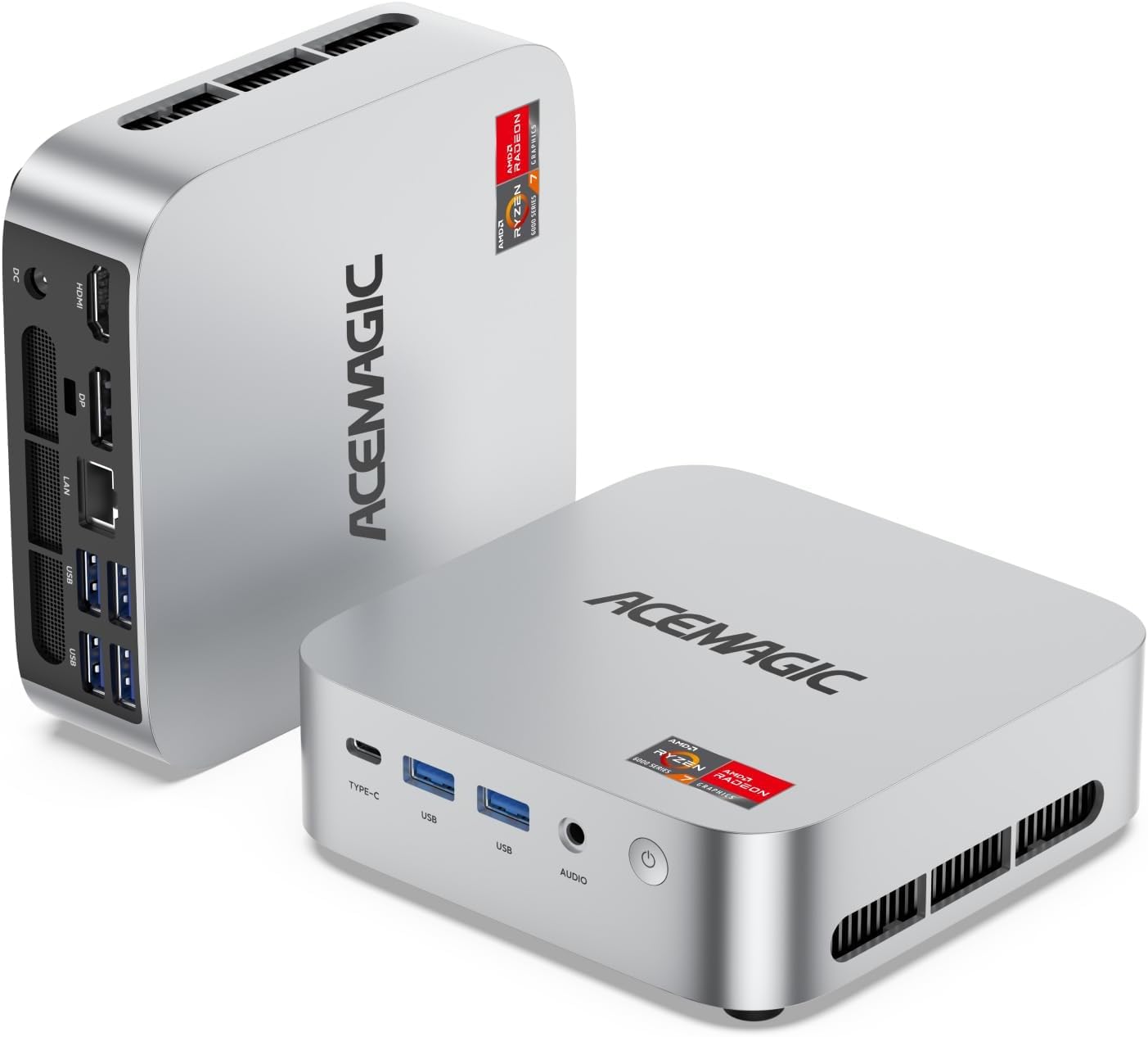 ACEMAGIC M1 Mini PC AMD Ryzen 7 7735HS (fino a4,75 GHz),24GB LPDDR5 1TB SSD | Mini Desktop Computer, AMD Radeon Graphics, W-11 PRO/4K Triplo Display/WiFi 6/BT 5.2/8C/16T per Giochi e Ufficio