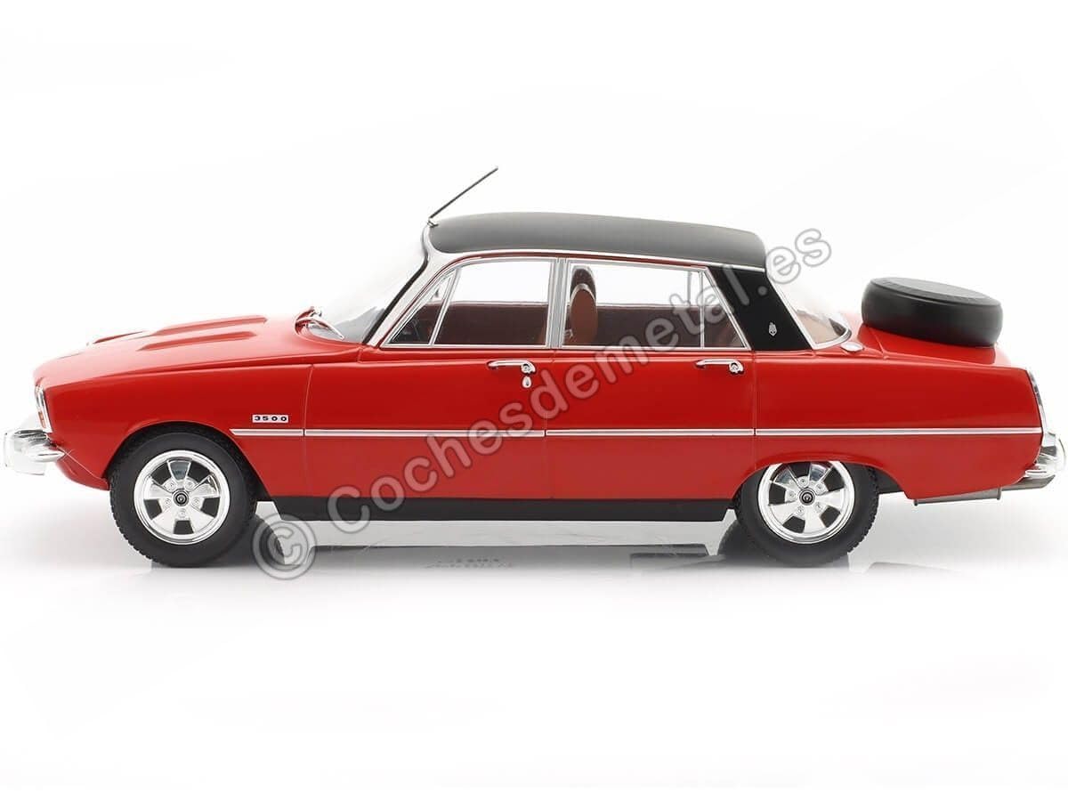 Compatible with 1968 Rover 3500 V8 (P6) Red/Black 1:18 MC Group