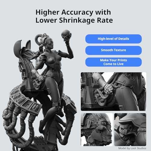 Image of ANYCUBIC ABS-Like Resin 3.0, 3D Printer Resin with Enhanced Strength and Toughness, High Precision and Minimal Shrinkage, Wide Compatibility for All LCD Resin 3D Printers (Black, 2kg)