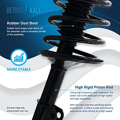 Image of Detroit Axle - Front 6pc Struts Kit for 92-96 Toyota Camry, 95-96 Avalon, Lower Ball Joints Sway Bars Struts w /Coil Spring 1992 1993 1994 1995 1996 Replacement Suspension