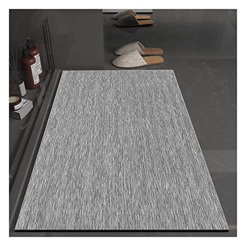 Tapis de chambre lavable gris éliminant les risques de glissade - 2