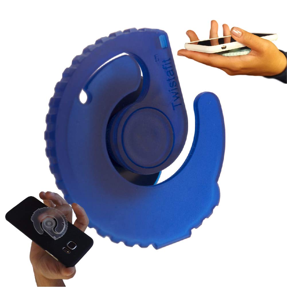 Flexy Grips Clearly Bright Phone Grip, Well Made, Blue