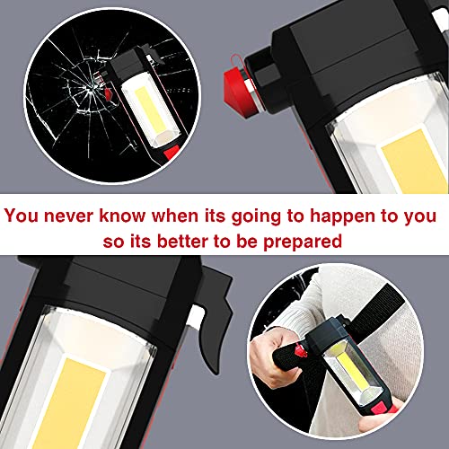 Maksone USM2303-CHG 9-In-1 Emergency Auto Tool With Flashlight, Window Breaker & Seat Belt Cutter, Magnetic Led Work Light With Hook For Car Repair thumb #4