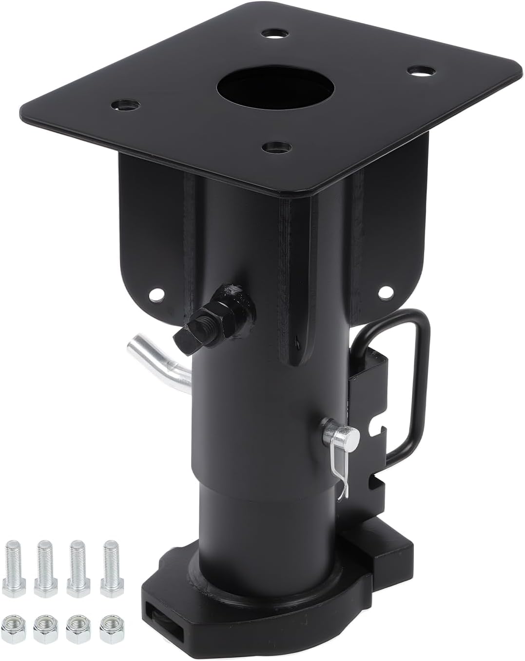 5th Wheel to Gooseneck Adapter, Adjustable 17" Hitch Converter with 2-5/16" Ball, Heavy-Duty Steel,Towing Adapter Safety Adapters Fits RV Trailer Truck Bed