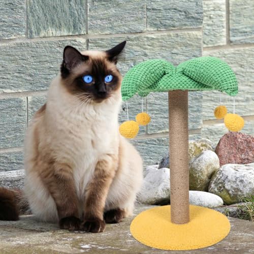 Rascador para gatos Sisal con diseño de árbol de coco miniatura 3