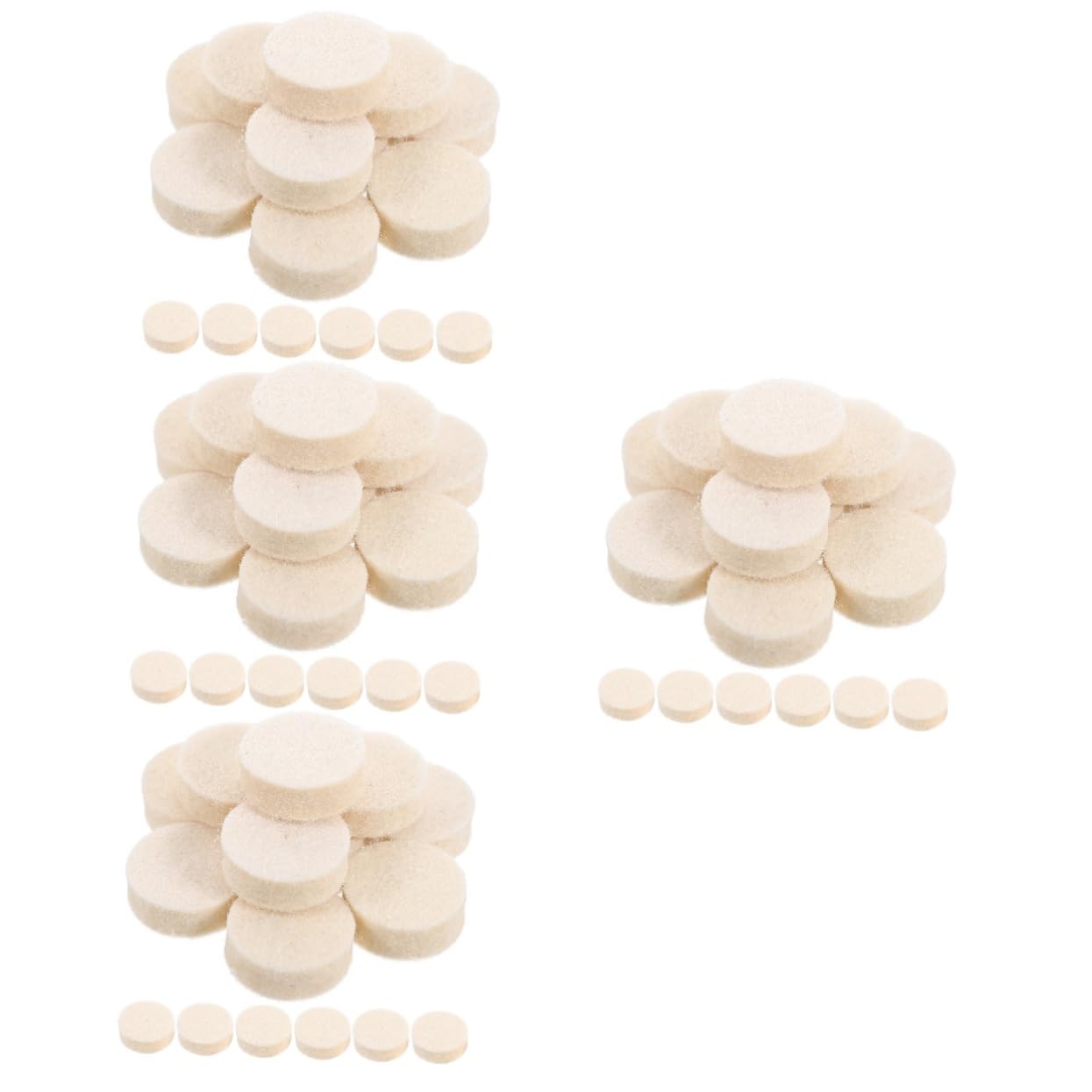 Amosfun Juego De Cabeza De Molienda De Lana Pulido Cepillo De Rueda Ruedas Abrasivas Para Pulir Kit De Accesorios De Herramientas Rotativas Volante 100 Piezas*4