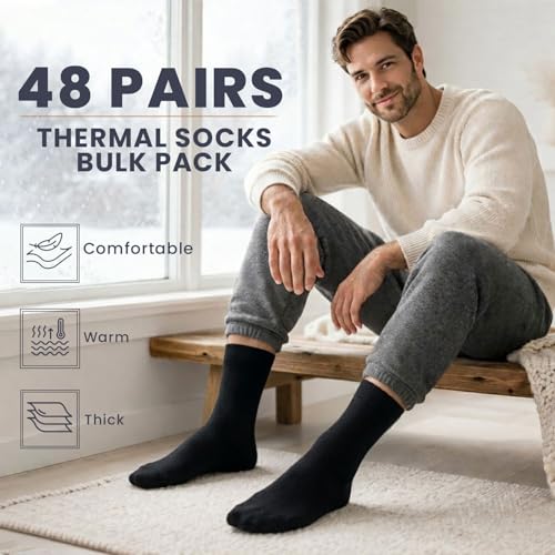 Image of Yacht & Smith Mens and Womens Thermal Winter Socks, Warm Cold Resistant Bulk Pack
