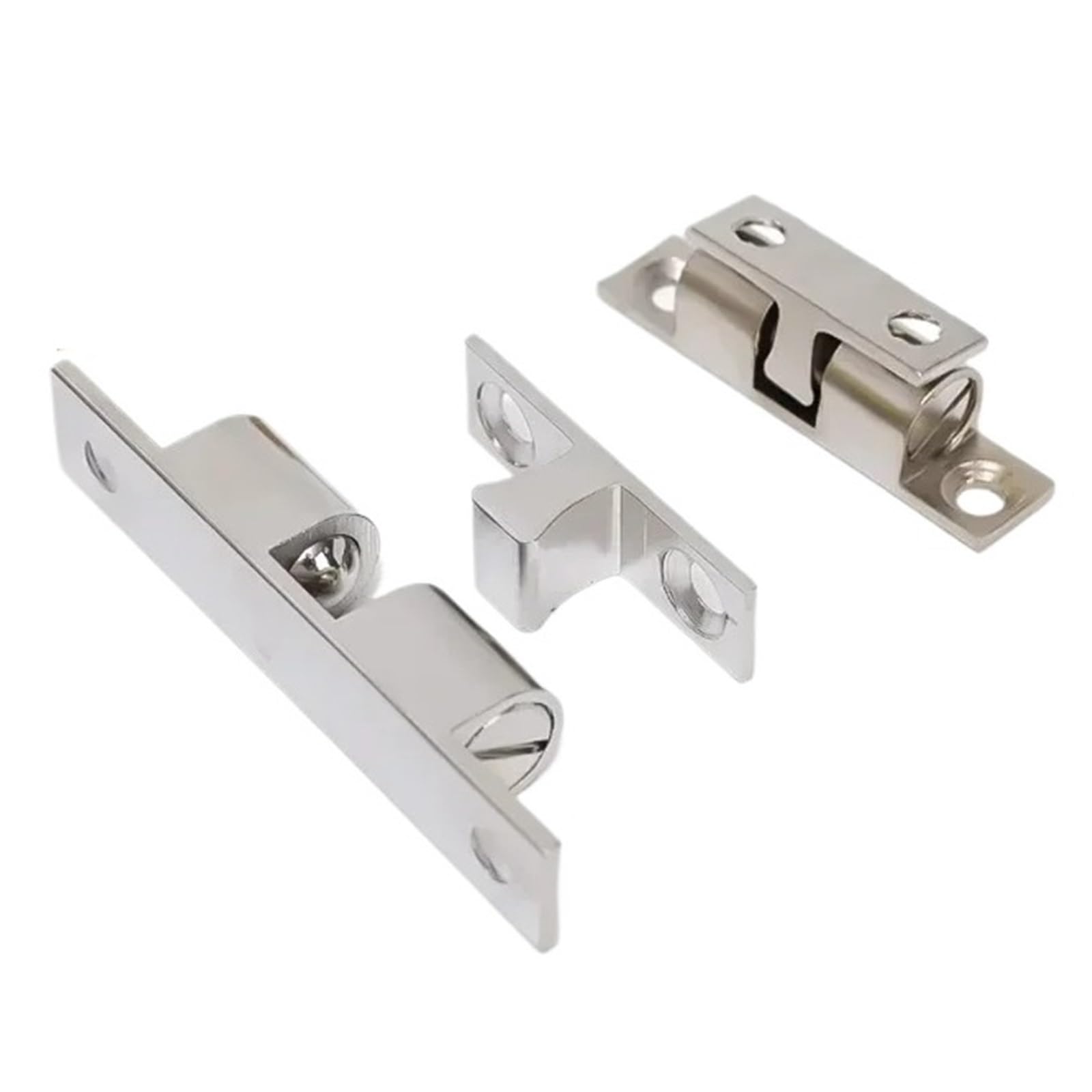 Huwoyg One Color 10Pcs Furniture Door Ball Latch Brass Double Roller Spring Catch Latches Cabinet Closet Adjustable Tension For Cabinet Closet