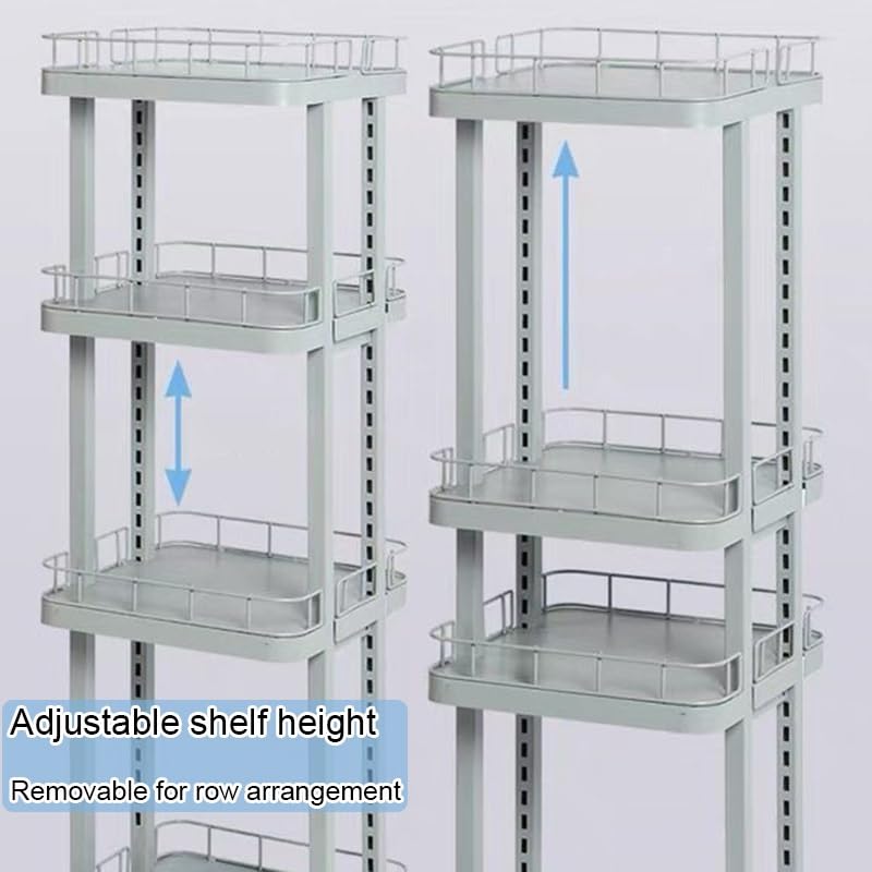 Distributeur Snacks pour La Vente Au Détail, Commercial Rayonnage Supermarché, Mobile Organisateur Rangement pour Bureau Cuisine Salle Bain(Blue)