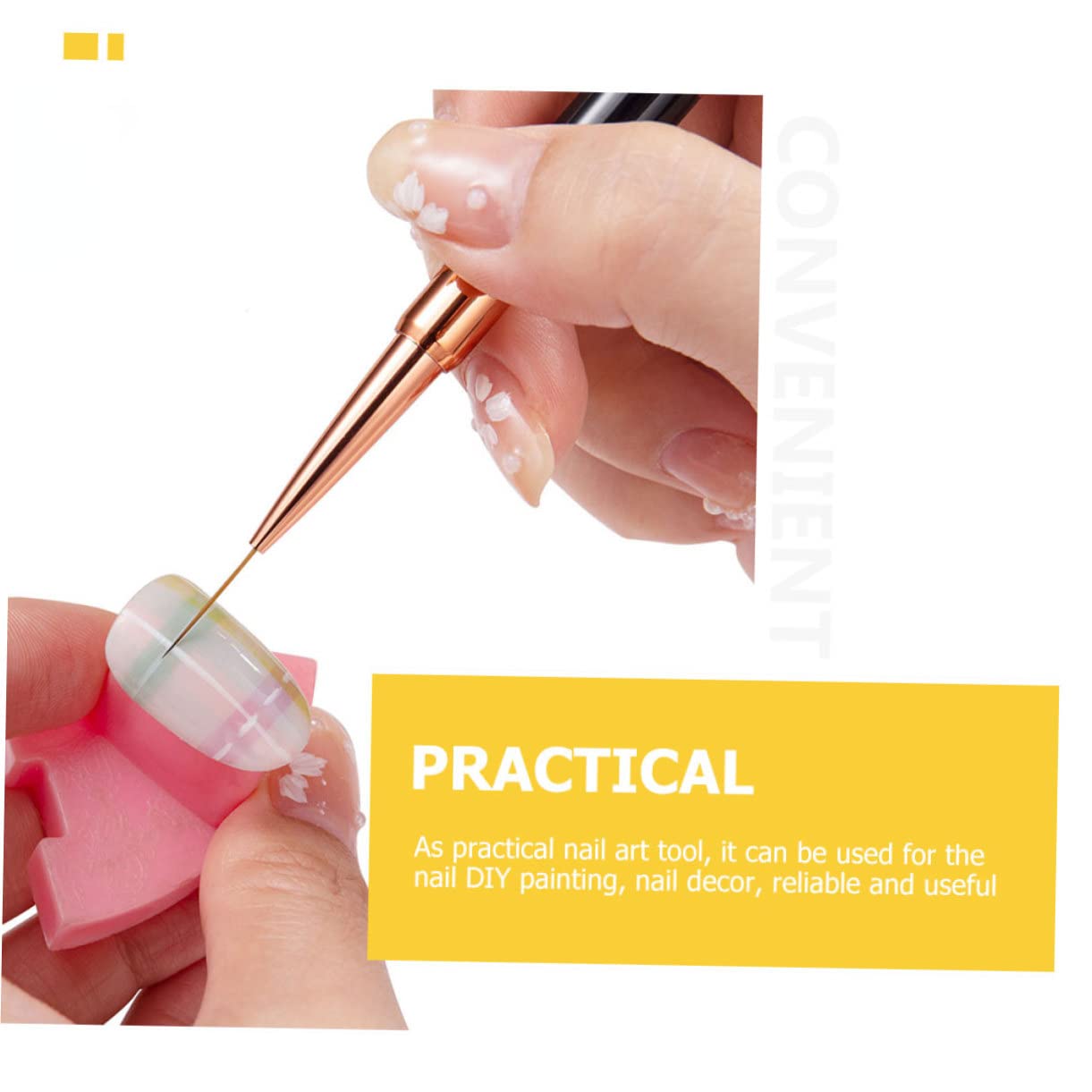 minkissy 15 Piezas Juego De Pinceles Para Uñas Suministros De Arte De Uñas Pincel Para Pintar Uñas Esmalte De Uñas Herramientas De Arte De Uñas De Salón De Aluminio Difuminador Pintado