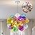 Vcozar Semi Flush Mount Bubble Chandelier,Close to Ceiling Light Fixtures,20" Modern Bubble Balloon Glass Chandelier with Colorful Globe Glass Shades Pendant Light for Foyer,Dining Room,Island,Party