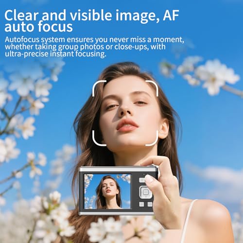 Cámara digital 4K 60MP con zoom óptico y pantalla dual miniatura 7