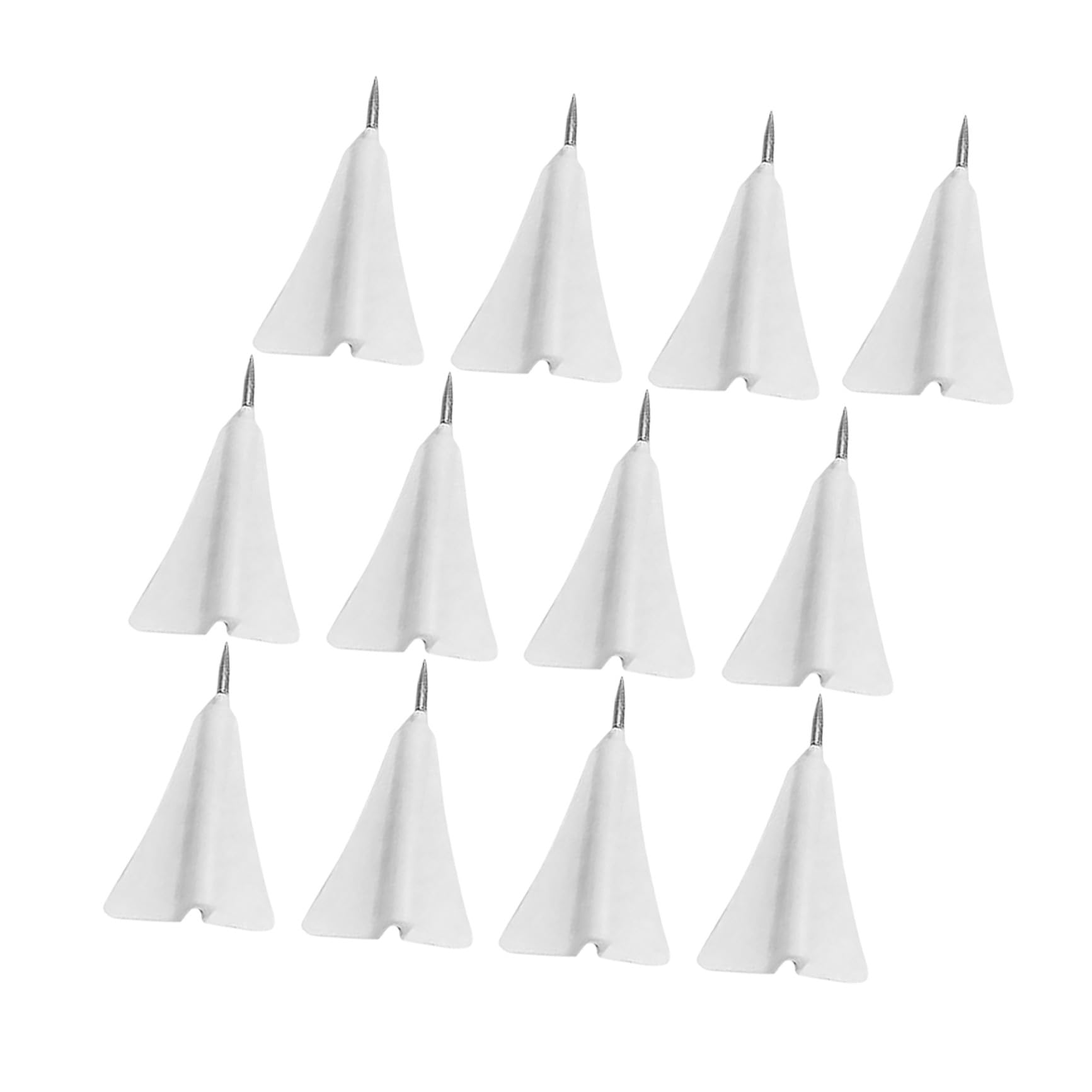 Abaodam Puntine da Disegno Facili da Usare a Forma di Aereo di Carta 12 Pezzi Delicate e Resistenti Materiale Abs e Acciaio per Strisce di Sughero e Parete Fotografica