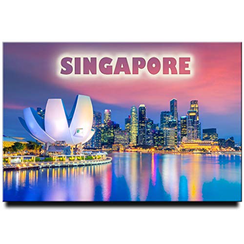 Imán de nevera Singapur Museo Marina Bay Sands miniatura 1