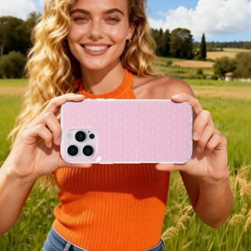 Coque iPhone 12 antichoc fine pour éviter les rayures avec style rose pois - 6