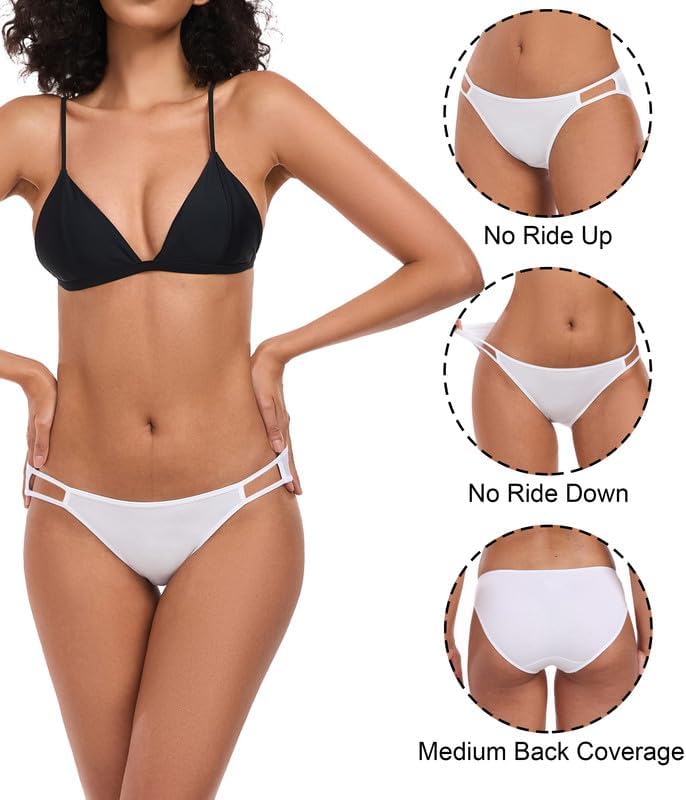 ANLIQI String Bikini Underwear for Women Soft Stretch Modal Bikini Panties High Cut Stretch Ladies Hipster Panty S-3XL - Image 2
