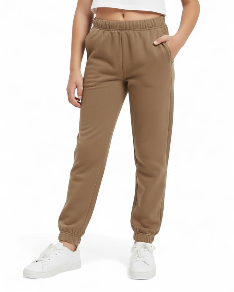 Alan Jones Clothing Girls Fleece Joggers Trackpant | Soft & Warm Winterwear | Casual Lounge & Sports Pants