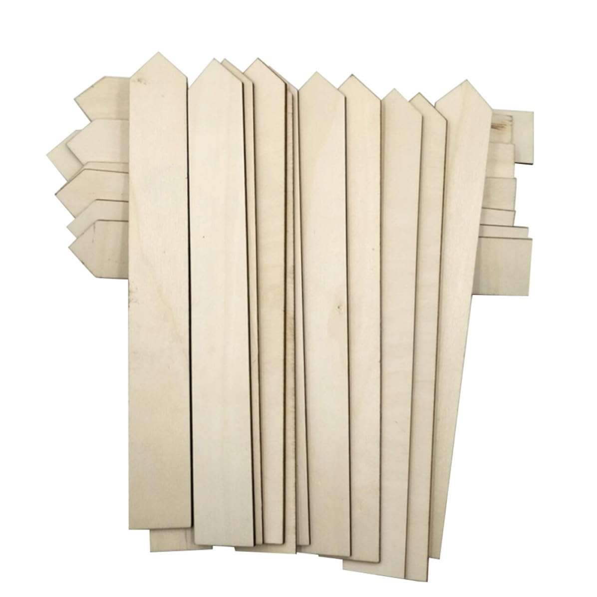 Étiquettes de Jardin en Bois 100 Pièces, Bande Longue 24x3 Cm