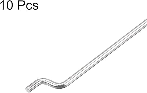 Miniatura 3 de uxcell Piezas de acero de 0.059 in x 11.811 in (12 pulgadas) para reemplazo de barras de empuje y tracción en Z (paquete de 10)