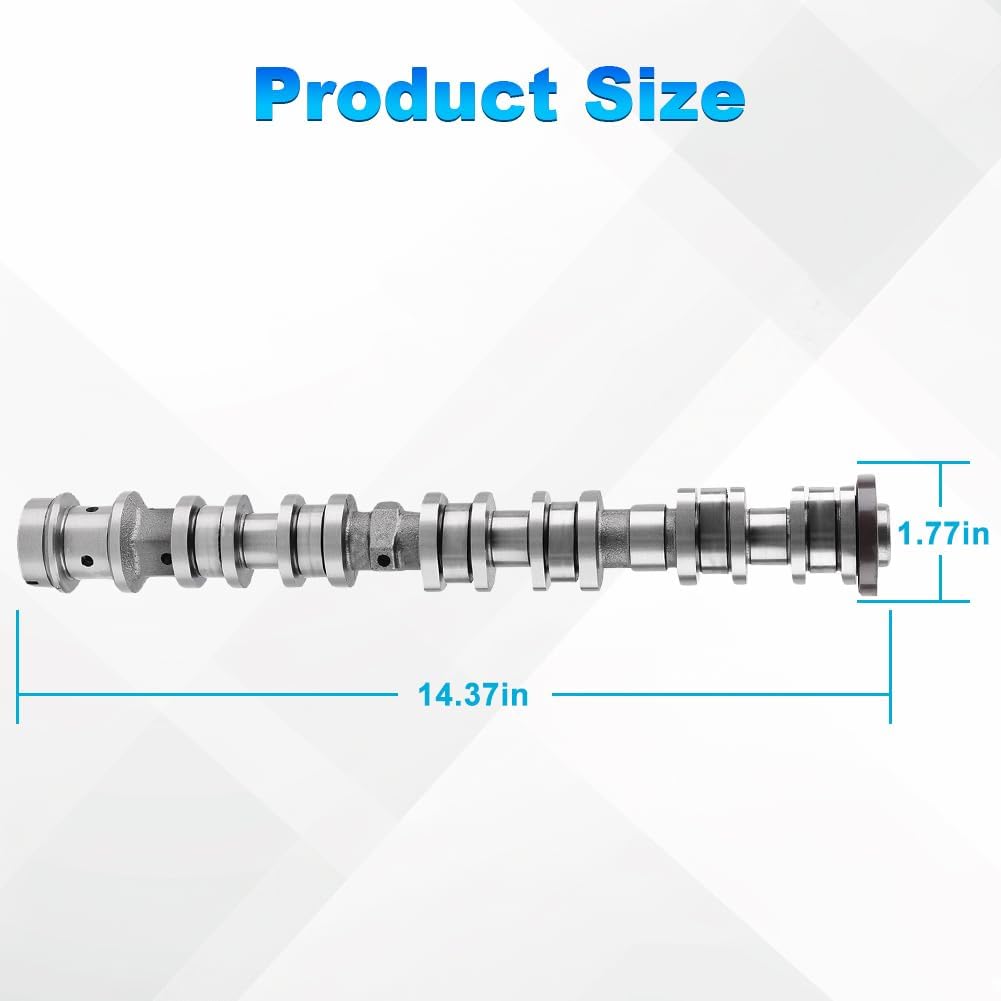 Right Side Intake Camshaft Compatible with Chrysler Voyager Chrysler Pacifica Dodge Durango Jeep Wrangler Grand Cherokee Gladiator Ram 1500 2500 3500 Engine Camshaft Replacement for 5047913AD