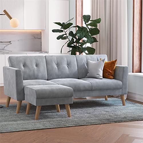 CosmoLiving by Cosmopolitan Gloria Upholstered Sofa, Light Gray CosmoLiving by Cosmopolitan Gloria Upholstered Sofa, Light Gray