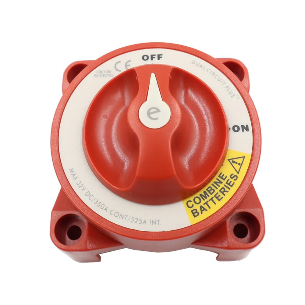 5511E Dual Circuit Plus Isolateurs d'interrupteur rotatif de batterie 12 V-32 V 350 A Série E pour voiture, bateau, bateau rapide, installation facile