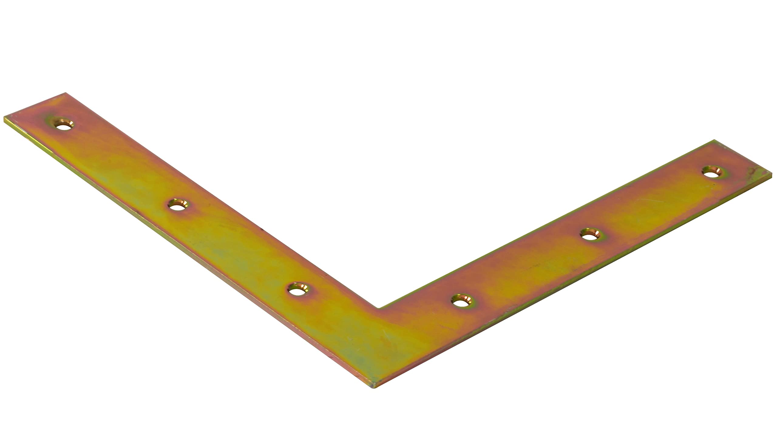 AERZETIX Set 2 Staffe Di Montaggio Piatte 200x200x30x3 Mm – Acciaio Zincato Giallo, Per Strutture In Legno, Porte E Finestre