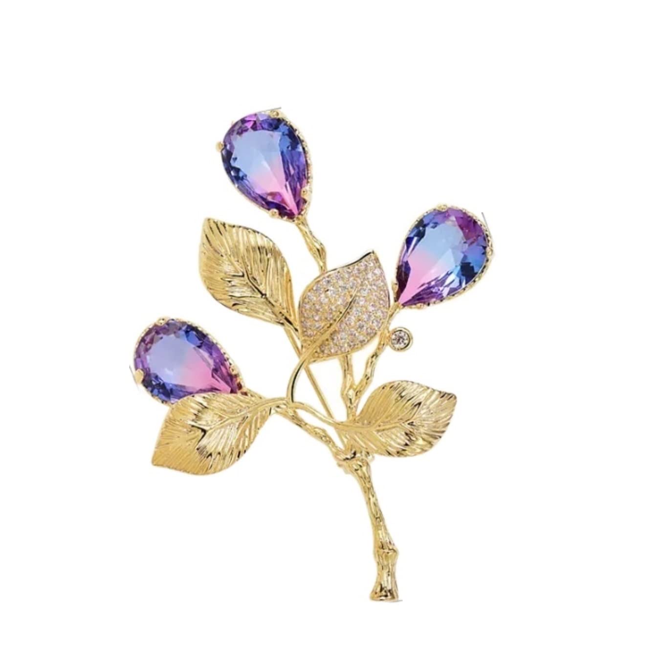 RUVOO Broche Pin Broches Broche De Gama Alta para Mujer, Broche Encantador Exquisito, Ropa, Bufanda, Chal, Sombrero, Accesorios De Decoración Broches (Blue : Bronze, Size : 6.2 * 5cm)