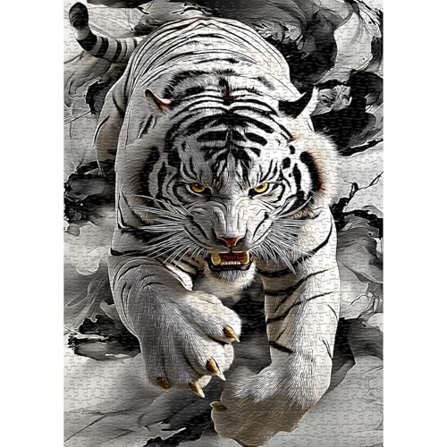 Puzzles PICKFORU para adultos 1000 piezas, rompecabezas de la naturaleza animal vida salvaje Jigsaw, desafío artístico único imposible y difícil para adultos miniatura 1