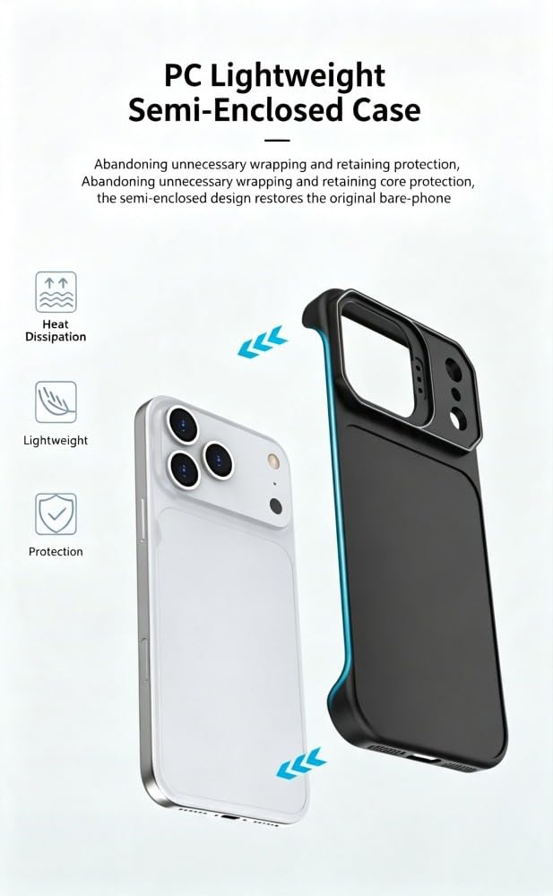 Generic Funda compatible con iPhone 16 Pro (color: naranja) Funda a prueba de golpes con lente de soporte, cubierta trasera sin marco