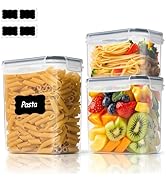 ComSaf Food Storage Containers with Lids Set of 3 (2L/2.1Qt) (1.4L/1.5Qt) (0.8L/0.8Qt), Airtight ...