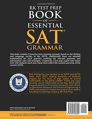 RK Test Prep Book of Essential SAT(r) Grammar: Writing and Language Practice Tests - Image 2