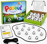 POSOUL 20 PCS Balls Magnetic Game with String, Soccer-Themed Magnet Board Set, Fidget Toys，Portable Tabletop Strategy Toy for Parties, Travel and Camping, Gift for Kids Ages 3+ and Adults