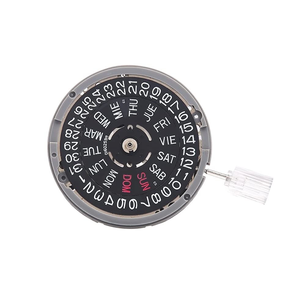 1 PCS NH36/NH36A Double Calendar Black Watch Movement 3 O'Clock Position Automatic Mechanical Watch Movement Replacement Accessories