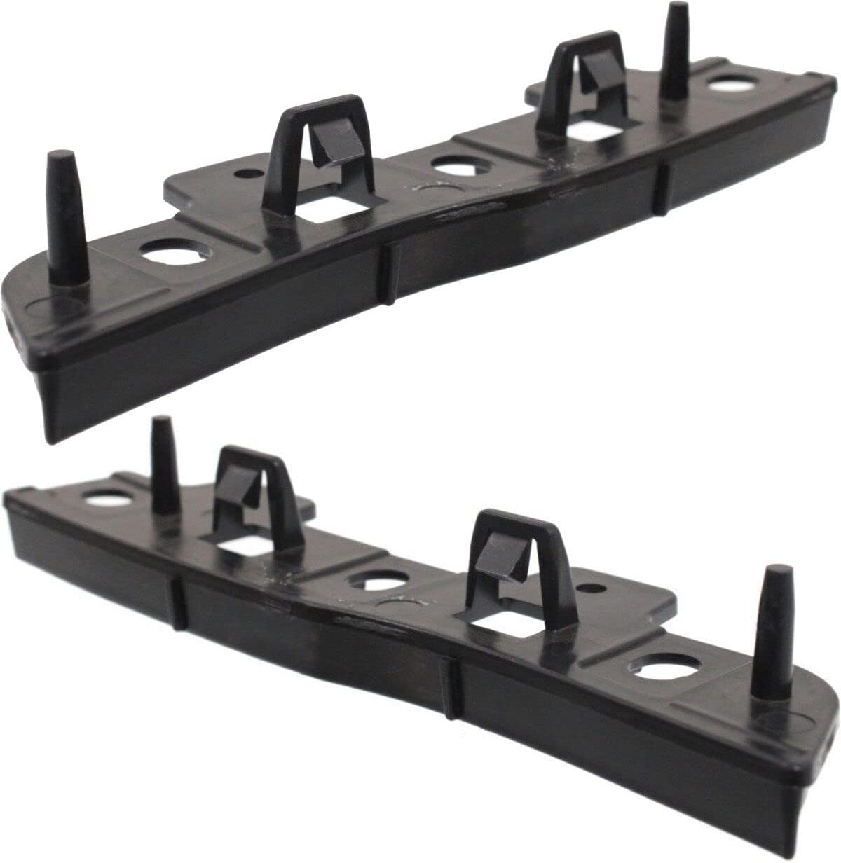 Front Left Driver & Right Passenger Set Of 2 Bumper Cover Support Bracket Mounting Retainer Stiffener Pair Replacement For 2013 2014 2015 2016 Ford Escape Black Textured Plastic FO1042129 FO1043129