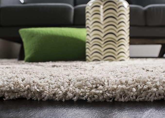 Image of Carpet for Living Room 5X7 FEET Modern Soft Shaggy Carpet Thick, Fluffy & 2 inch Pile Shag Rug for Your Kids Room, Bedroom & Livingroom (Grey White)