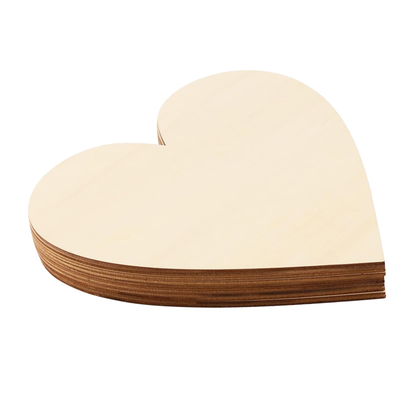 LALAFINA 30stücke Holzherzen Unbemalt für Bastelarbeiten Kleine Herzförmige Holzstücke als Dekoration Holzspäne für Diy-projekte Heim und Partydekoration mit Holzornamenten