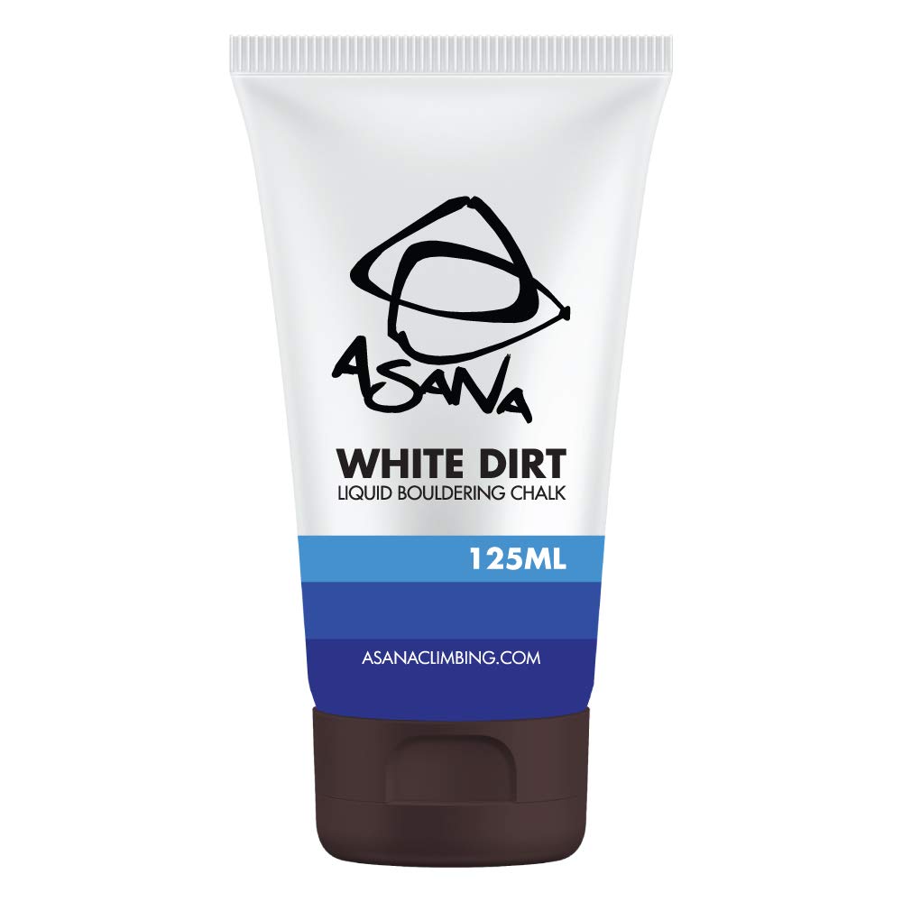 Asana Climbing White Dirt Liquid Chalk (4oz/125ml) Workout Chalk & Gym Chalk - Get Dry Hands, Improve Hand Grip for Gymnastics, Weightlifting, Pole Dancing, Bouldering, Rock - Gym Accessories