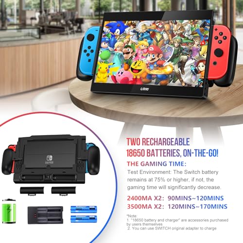 Image of G-STORY 10.1'' Portable Monitor for Switch, 1080P Portable Gaming Monitor IPS Screen with USB Type-C and Randomly Bag, Game Mode, Travel Monitor fo Switch（not Included）