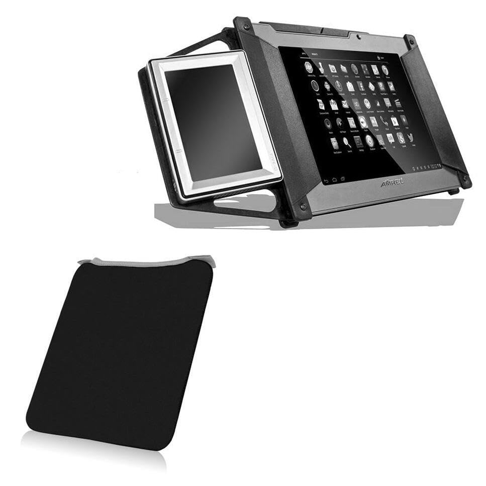 BoxWave Case Compatible with Amrel BioSense AT80 MAX - SlipSuit, Soft Slim Neoprene Pouch Protective Case Cover - Jet Black