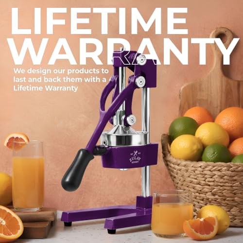 Image of Zulay Kitchen Cast Iron Juicer - Heavy Duty Manual Juicer with Detachable Strainers for Easy Cleaning, Orange Juice Press for Citrus Fruits, Perfect for Bartenders, Juice Lovers & Health Enthusiasts