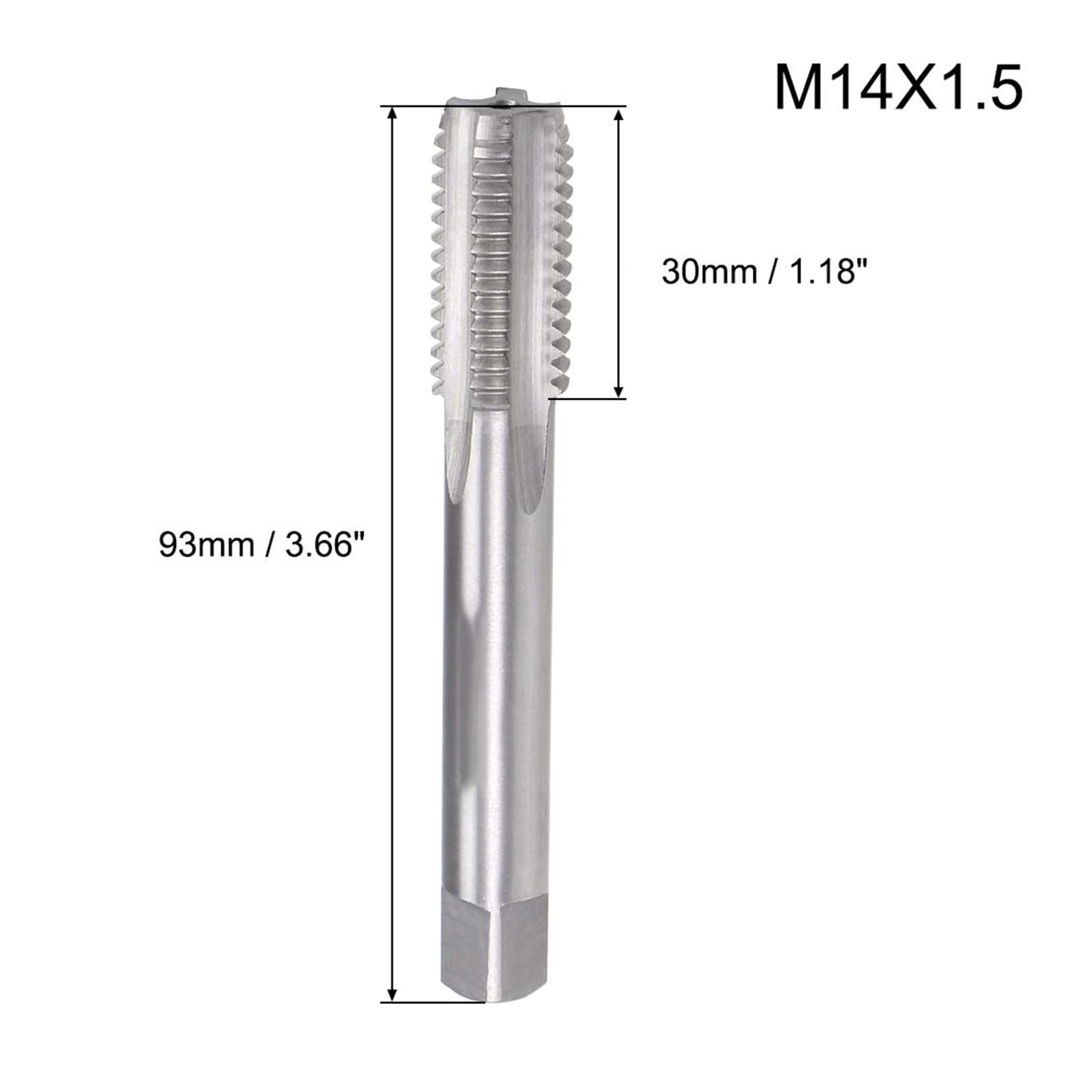 MACHSWON Metric Taps M14 x 1.5mm, for Threading Machine and Electric Drills H2 High Speed Steel Ti-Coated - Image 2